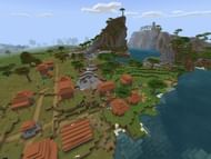 Savanna biome near the mountains (Image via Minecraft)